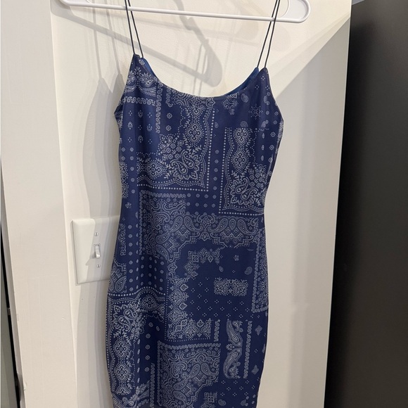 FOREVER 21 | Blue Paisley Spaghetti Strap Dress - Picture 7 of 8